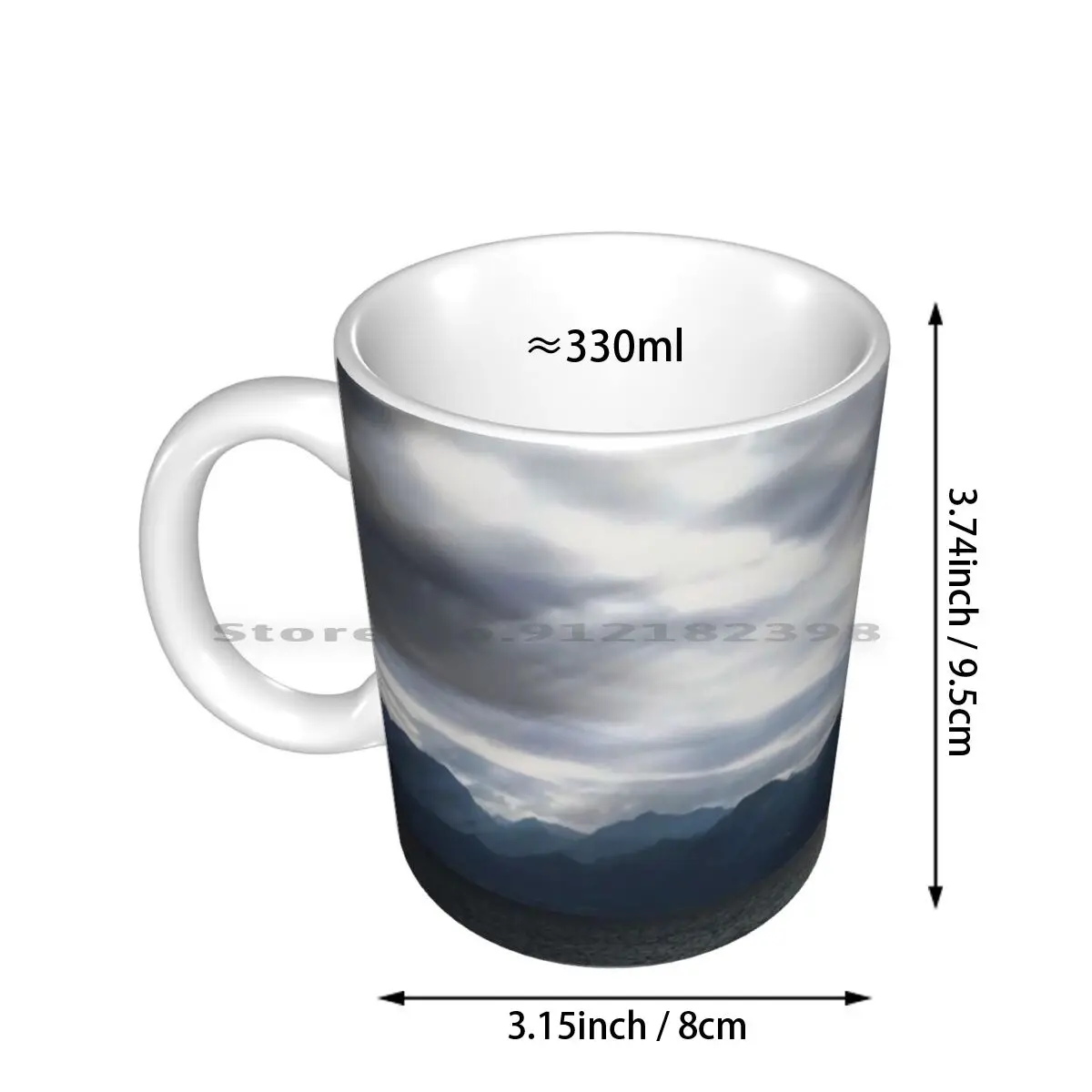 Sunlight Of Heaven On The Lake Ceramic Mugs Coffee Cups Milk Tea Mug Lake Clouds Sunlight Light From The Heavens Mountain