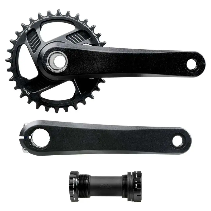 ICANBikes High performance Fat Bike Crankset 170mm 320T 120mm Bottom Bracket Included Black Color