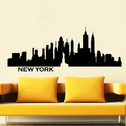 New York City Wall Decal Skyline Statue Of Liberty Vinyl Wall Sticker Decoration Office Living Room Sofa Background Wall Y412