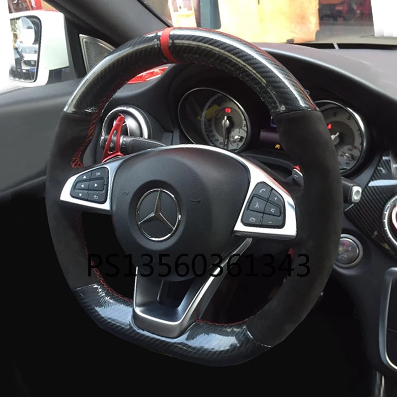 For Mercedes-Benz glk300 gle ml350 r320 cls gls sl-class s-class r-class g500 hand-sewn leather steering wheel cover