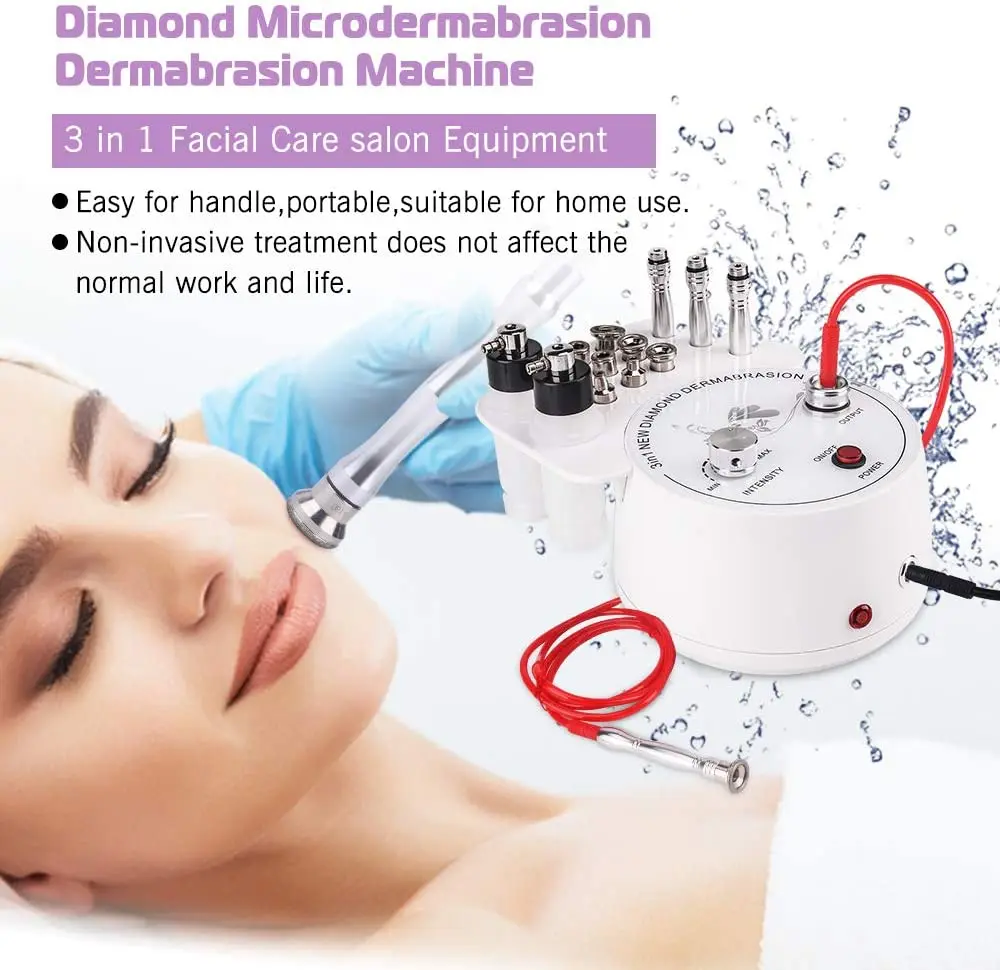 3 in 1 Diamond Microdermabrasion Dermabrasion Machine Facial Care Salon Equipment for Skin Peeling Rejuvenation Lifting Tighten