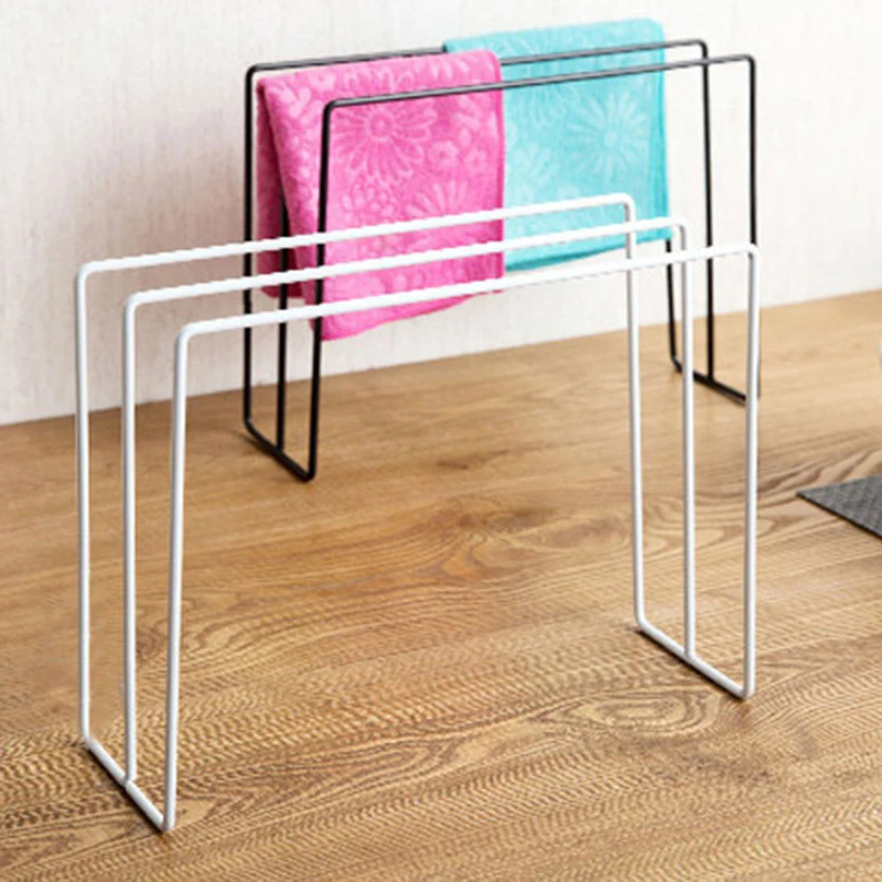 Iron Drying Rack Folding Clothes Towel Kitchen Laundry Room Storage Shelf Stand