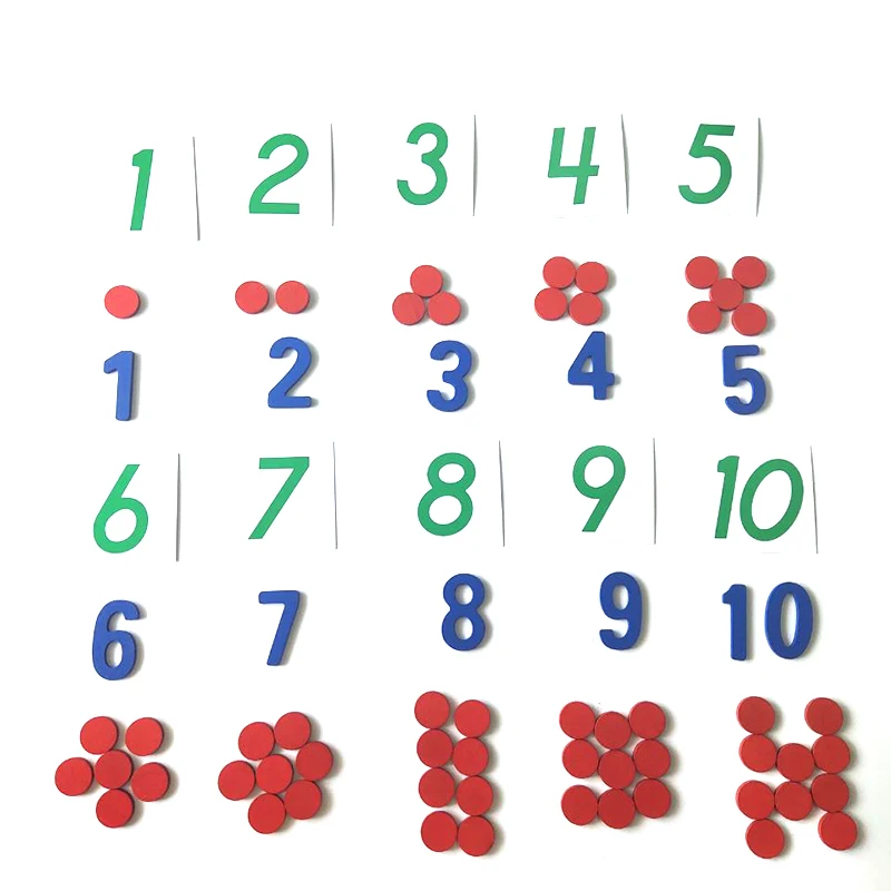 Giocattolo Montessori in legno carta cognitiva digitale Puzzle scuola materna bambini matematica educazione precoce supporti didattici regali di