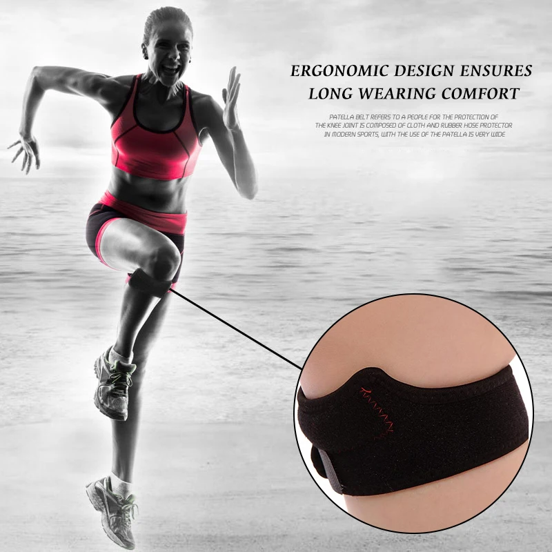 1PCS Adjustable Knee Patellar Tendon Support Strap Band Knee Support Brace Pads for Running basketball Outdoor Sport