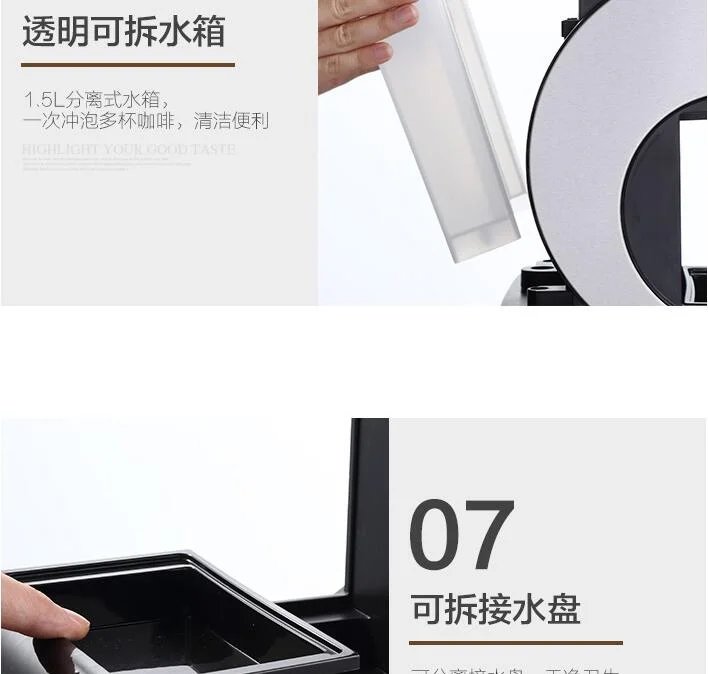 ماكينة القهوة المنزلية Donlim الإيطالية 20Bar استخراج الضغط العالي المنزلية إيطاليا مقهى غاسل مضخة الفولاذ المقاوم للصدأ CM4621C