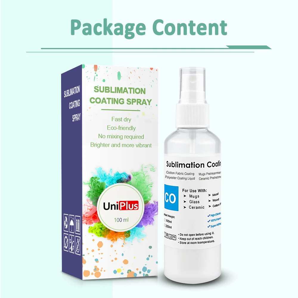 2PK 100ml Cotton Sublimation Coating Liquid Sublimation Coating Spray for Mugs Sublimation Ink Pretreatment Spray Heat Transfer