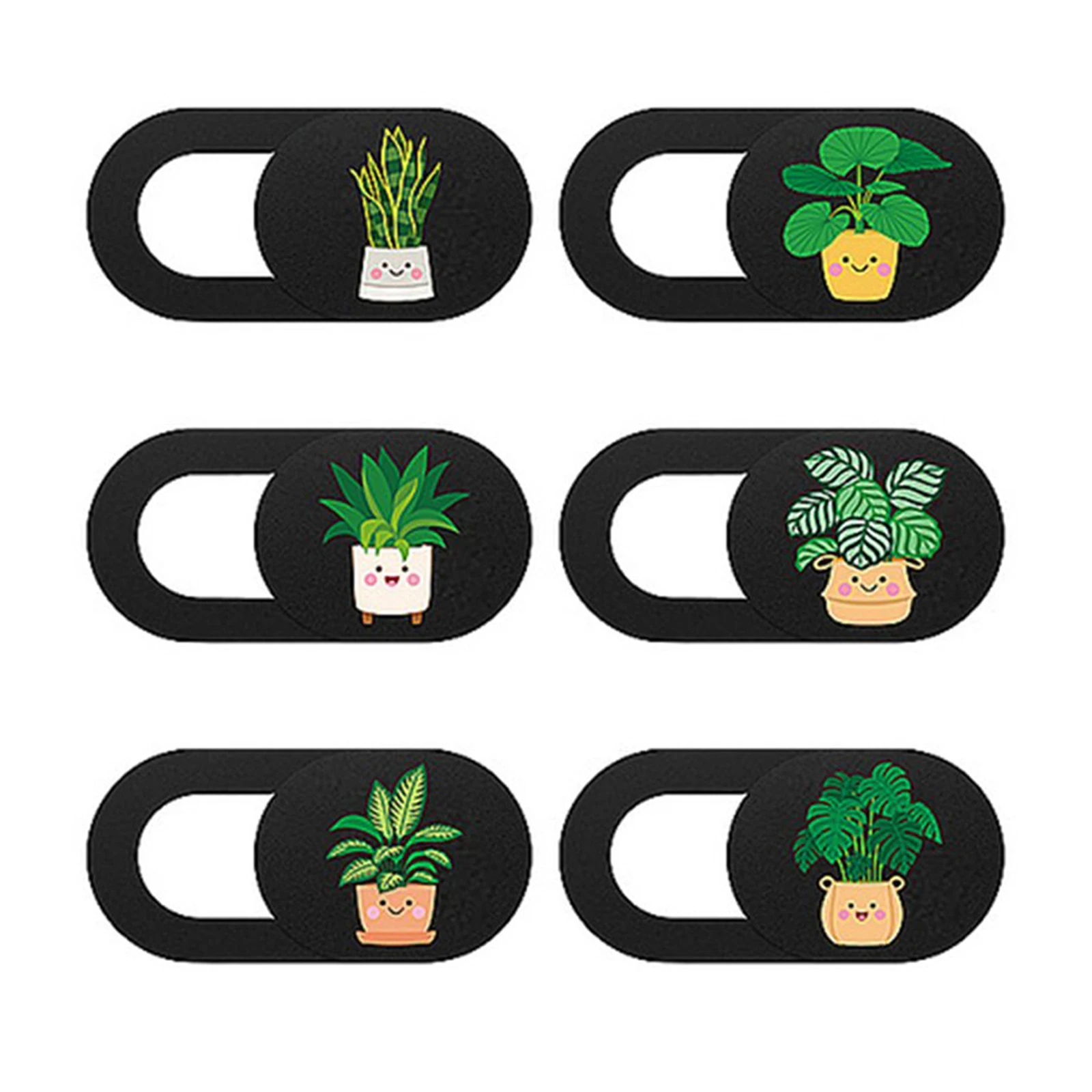 6pcs Cute plant Webcam Camera Cover Phone Lens protective Cover Camera Masking Sticker Computer Privacy Cover for MacBook Laptop