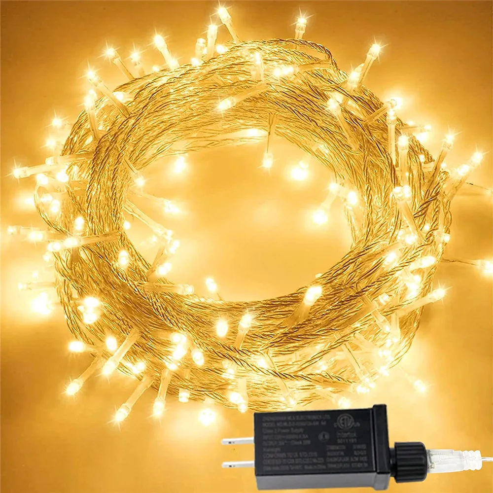 

Festoon LED Light Christmas Decoration 10-100M Fairy String Lights Home Room Wedding Decor 24V Power EU US Plug Outdoor Garland