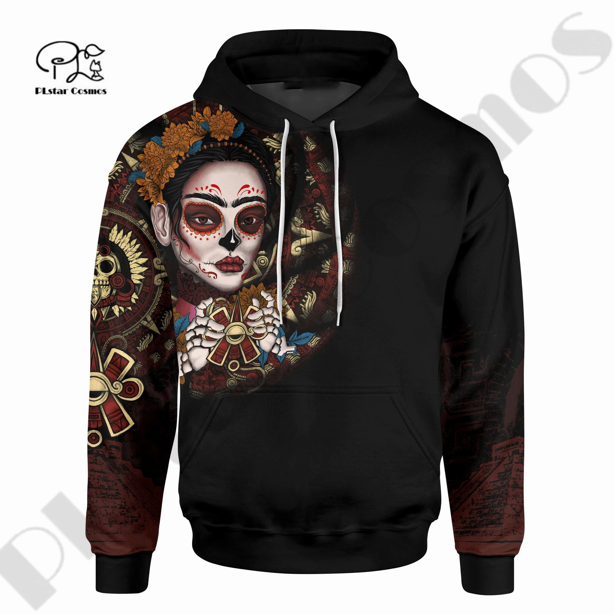 

PLstar Cosmos 3Dprinted Newest Tattoo Skull Aztec Mexico Harajuku Streetwear Funny Unique Unisex Casual Hoodies/Sweatshirt/Zip-2