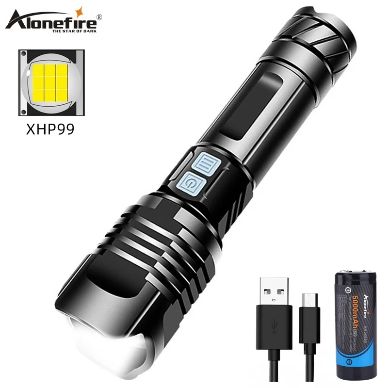 Alonefire X21 xhp99 most powerful led flashlight usb rechargeable tactical torch 26650 hand lamp for Camping Hunting