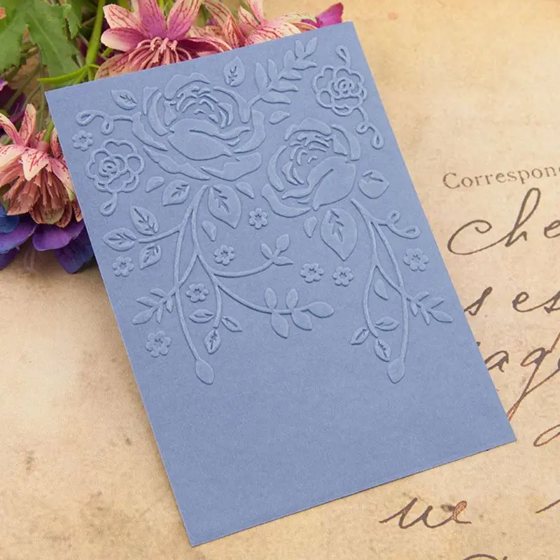 Plastic Embossing Folder Template DIY Scrapbook Photo Album Card Making Decoration Crafts Flower