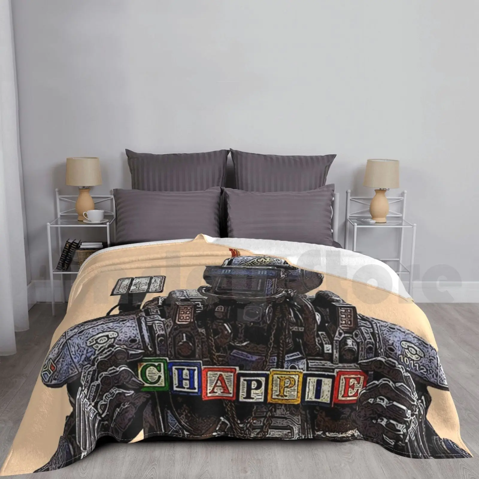 Chappie Blanket For Sofa Bed Travel Chappie Movie Robot Inspiration Cool Funny Droid