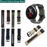 Woven Nylon Replacement Band Sport Strap for Huami Amazfit PACE for Stratos 2 2S 3 GTR 47mm GTR 2 strap loop 20mm 22mm