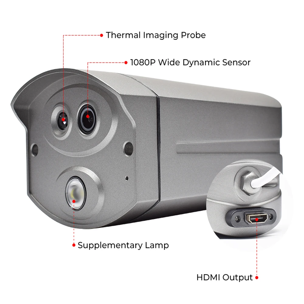 Nicht Kontaktieren Thermische Imaging Kamera Gesicht Anerkennung Kamera Gesichts AI Erkennung Für Stationen, Einkaufszentren, Schule