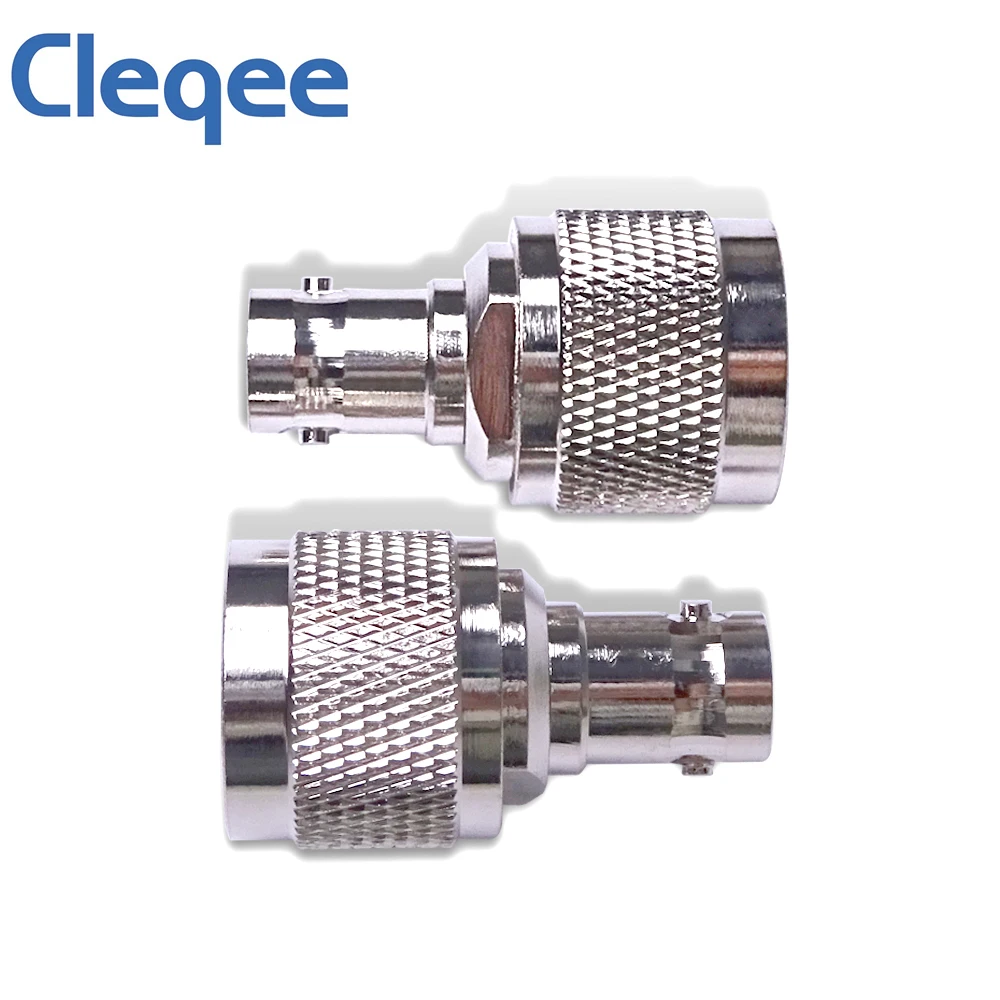 Cleqee 1 peça conector fêmea bnc para tipo n plugue macho conector de rf coax adaptador reto c20071