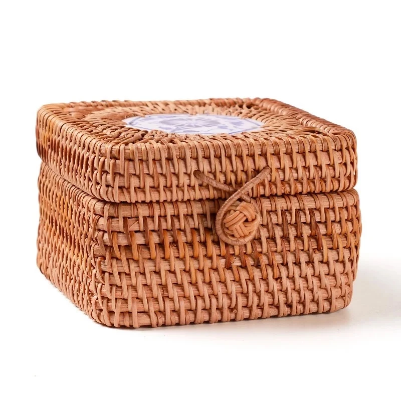 

100% handmade Vietnam Autumn Rattan women jewelry box organizer jewelry storage case jewelry boxes and packaging for necklaces