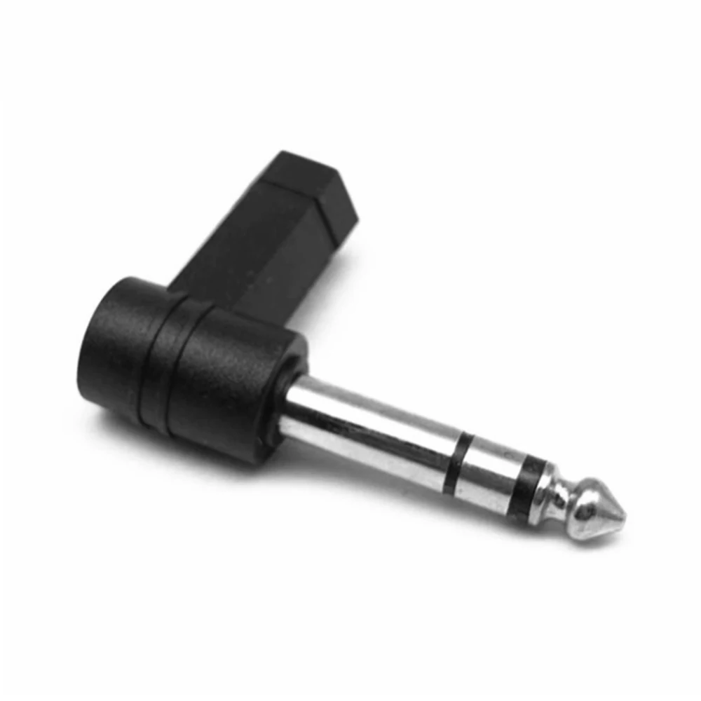6.35mm Male to 3.5mm Female Plug 3 Pole Right Angle Stereo Audio Adapter 90 Degree 6.35 to 3.5 Male Connector Converters