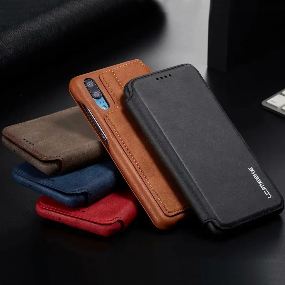 Retro Ultra Slim Leather Case Flip Cover for iPhone SE 11 Pro XS Max XR 8 7 6S 6 Plus Card Holder Stand Coque Capas PhoneProtect