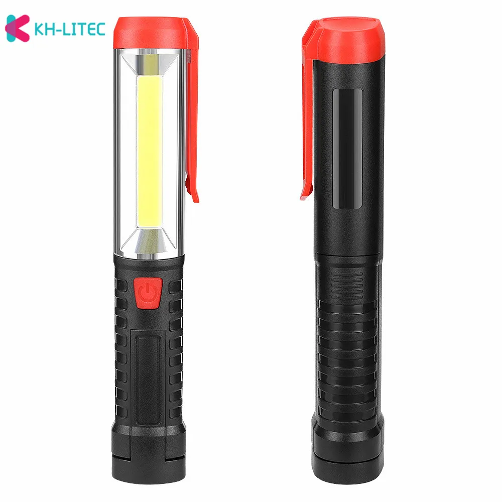 3800 LM COB LED Portable Lantern 1 Mode Flashlight Torch Lighting Magnet Adjustable Work Light By 3*AA  Camping Working Lamp