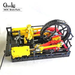 NEW 1245Pcs Technical Series Building Blocks MOC - Gear Mechanism Steam Machine Model Powered by Pneumatics Bricks DIY Toys