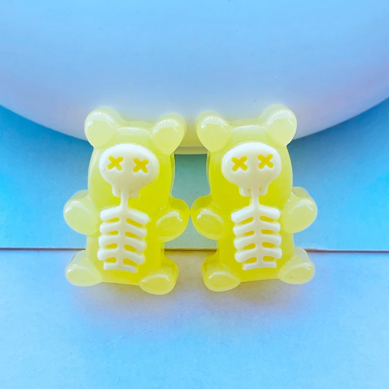 12 Pcs New Mixed Cartoon Mini Bear Flat Back Resin Cabochons Necklace Pendant Keychain Charms DIY Decoration A94 - Image 3