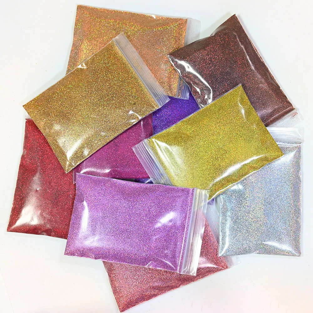 0.2 1/128 Multi-color Holographic Mirror Glitter for Nail Art,(Extra Fine Glitter), 50 Grams Holo Ultra Fine Nail Glitter Powder