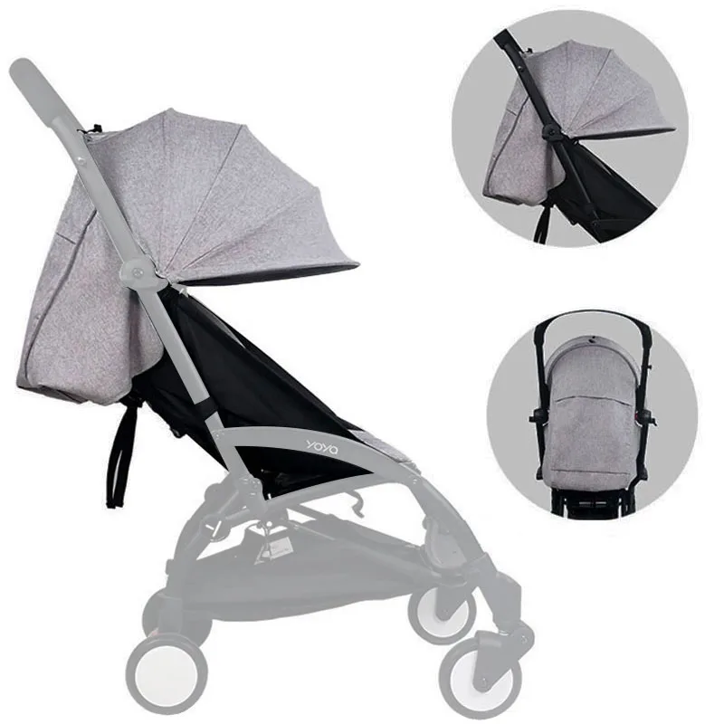 Stroller Cushion Awning Set  Mattress Bebe Accessories For Yoya Yuyu Trolley With Sunshade Seat Cushion Cover 3pcs Sets