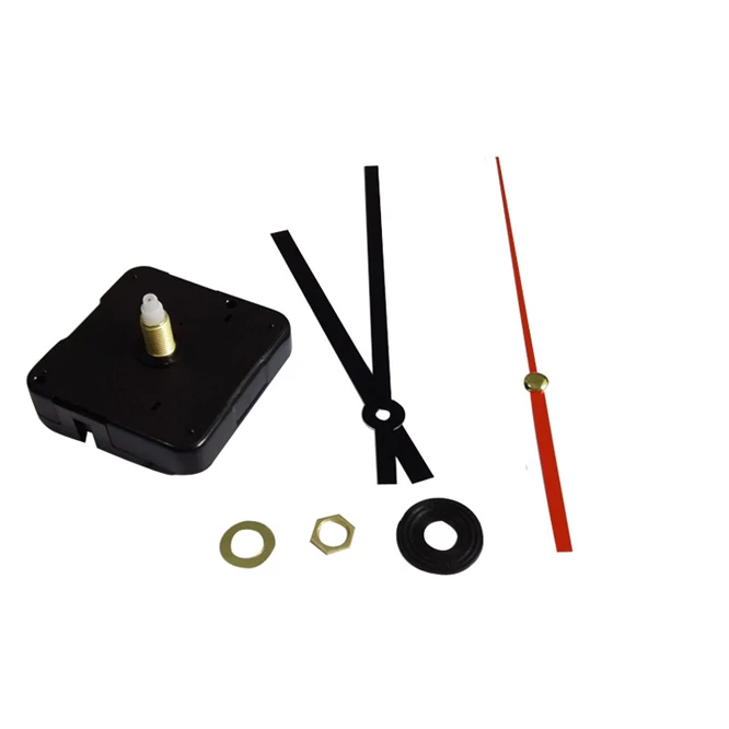 DIY Step clock mechanism 12888 wall Clock Accessory kits Quartz Movement with black hands 9 /12 /15 /17 /20 /24 mm shaft