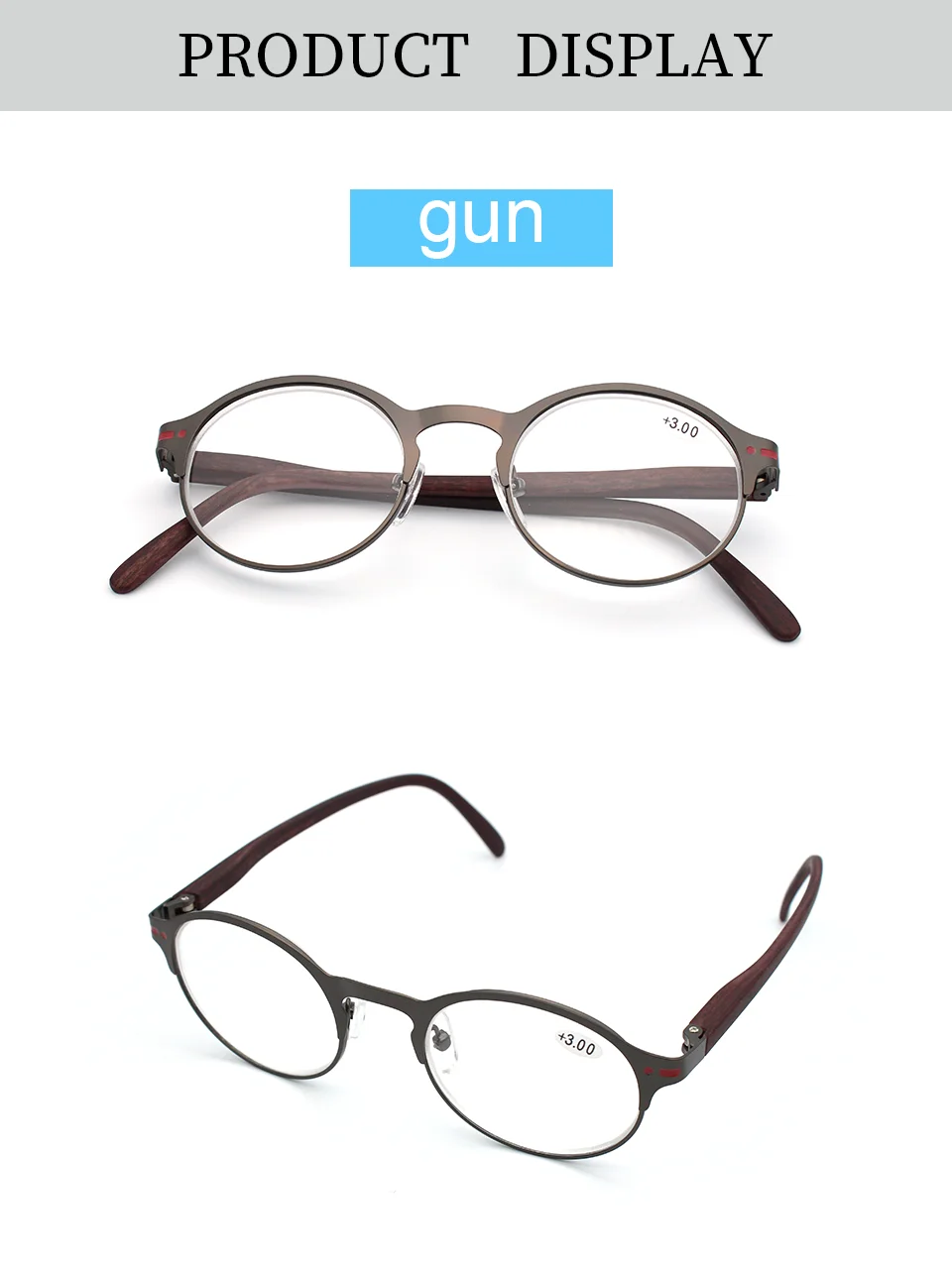 KAEDEK Männer und Frauen ultraleichte Lesebrille Retro-Kunststoff runder Rahmen Federscharnier hochwertige Dioptrienbrille – Detail 5