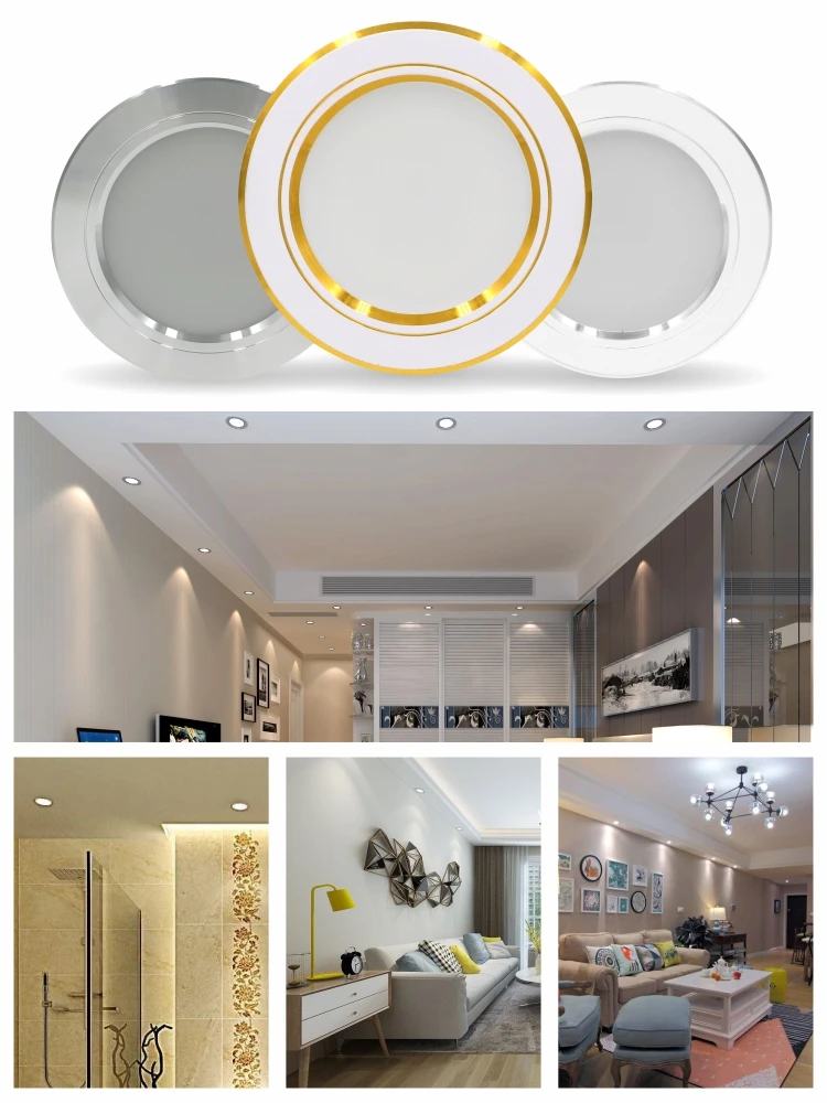 Led Downlights 220v Led Plafondlamp 5W 9W 12W Verzonken Down light Ronde Led-paneel Licht 15W 18W LED Spot light Binnenverlichting - afbeelding 2
