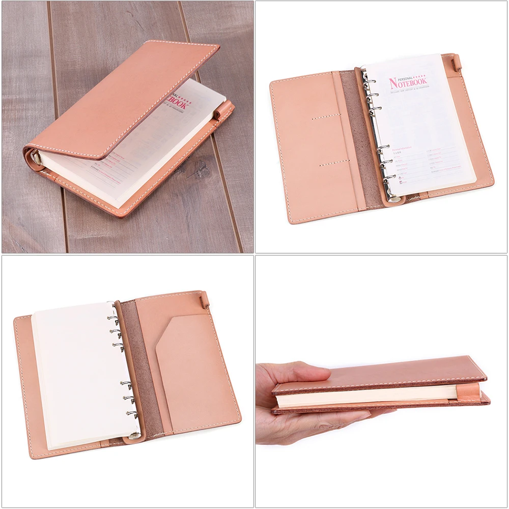 JOYIR New Notebook Pocketbook for Busniess Work Office Genuine Leather Women Men Card Holder Long Wallet Passport Holder