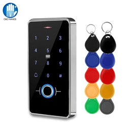 Outdoor IP68 Waterproof RFID Biometrics Fingerprint Access Control Keypad Touch Keyboard 13.56MHz Electronic Door Opener System