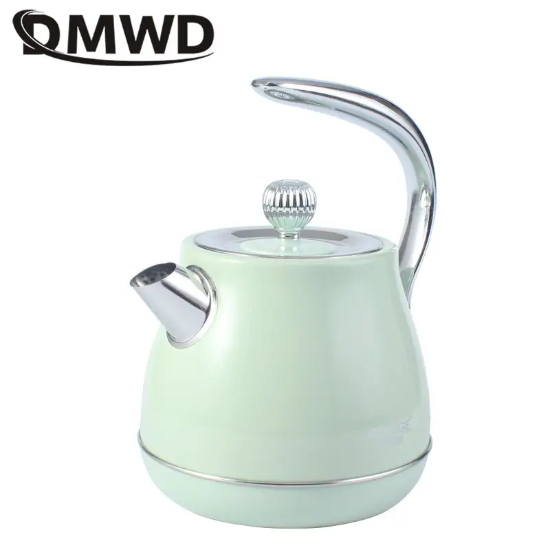 DMWD 1500W 220V Retro 304 Stainless Steel Electric Kettle 1.5L Portable Travel Water Boiler Coffee Pot