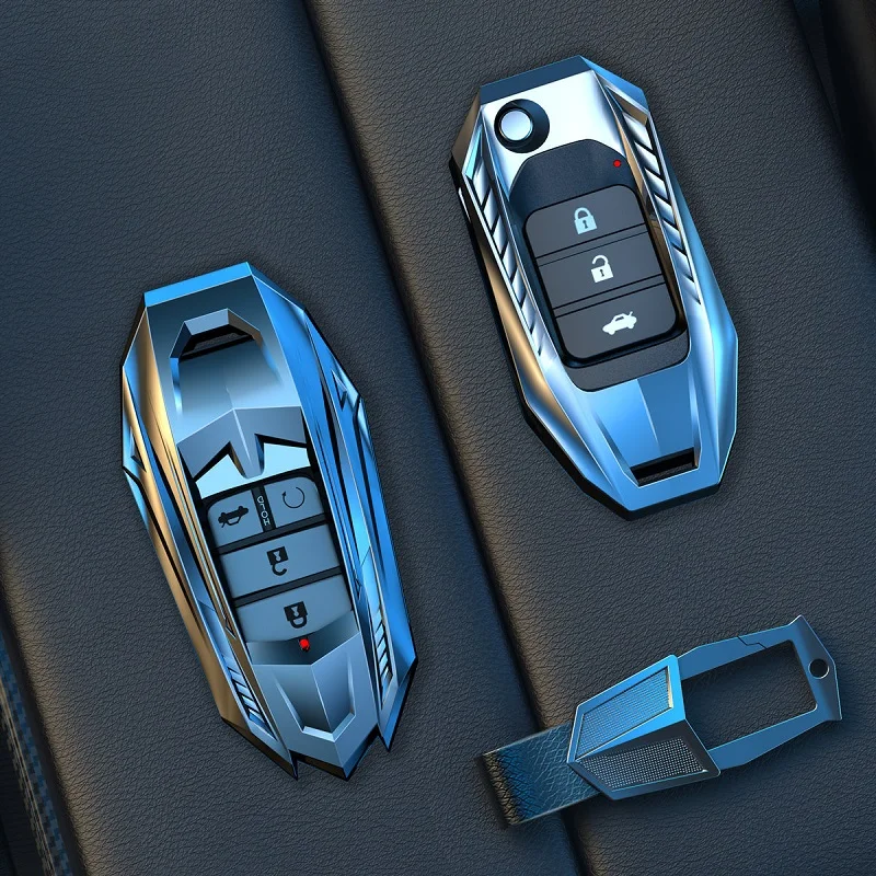 Metal  Car Remote Key Cover Key Case For Honda Civic CR-V HR-V Accord Jade Crider Odyssey 2015- 2018 Remote Protector