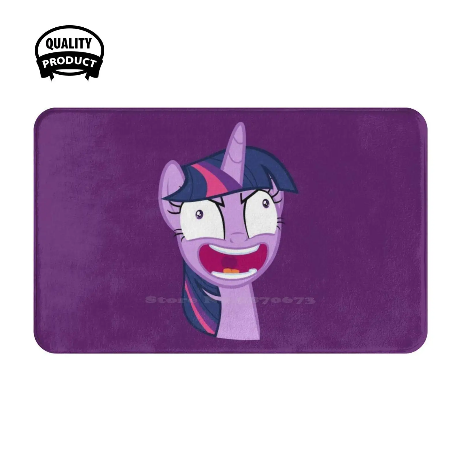 Twilight Sparkle Laughing Maniacally Soft Cushion Home Carpet Door Mat Car Rug Twilight Sparkle My Little Brony Vector Crazy