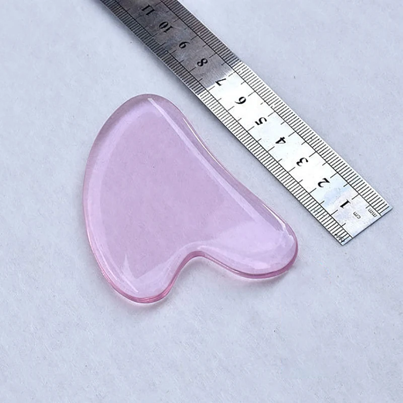 

Natural Jade Gua Sha Stone Board Massage Heart Transparent Guasha Plate Jade Face Massager Scrapers Tool For Face Neck Back