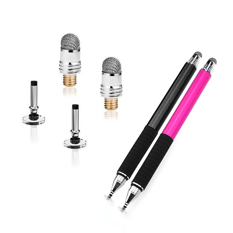 Disco tela capacitiva universal fibra Touch Pen, dicas de substituição, desenho e escrita Nib, lápis cabeça para Smartphone