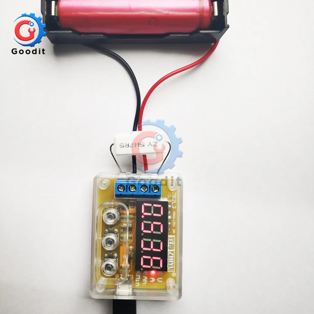 V3 1.2 - 12V ZB2L3 18650 Li-ion Lithium  Battery Capacity Meter Discharge Tester Analyzer with Shell Gaqqee Electrical