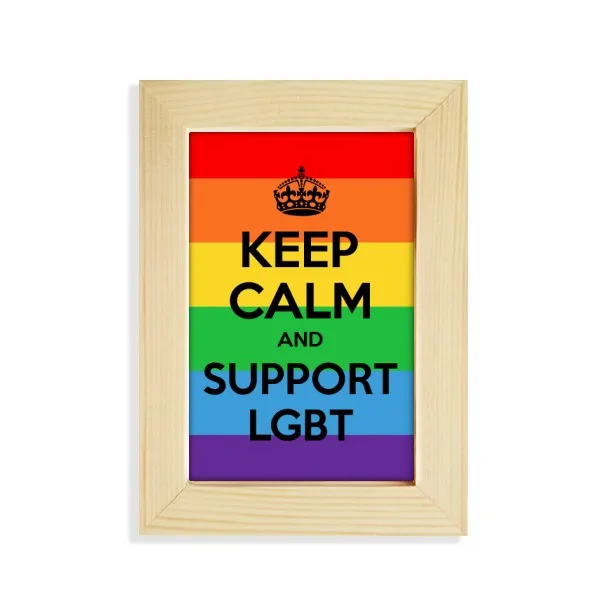 

Gay Lesbian Transgender Bisexuals Flag LGBT Desktop Wooden Photo Frame Picture Art Painting 5x7 inch