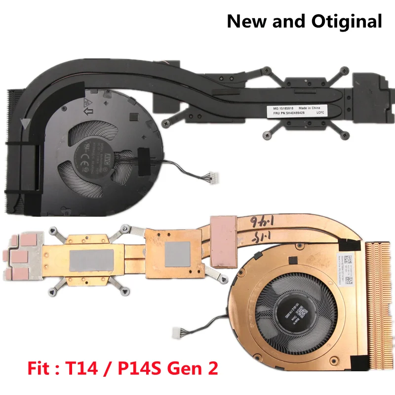 Original Swg Dis Cpu Ventilador de Refrigeração Dissipador para Lenovo Thinkpad T14 Gen P14s Laptop 5h40x89428 5h40x89429 5h40x89430 Novo