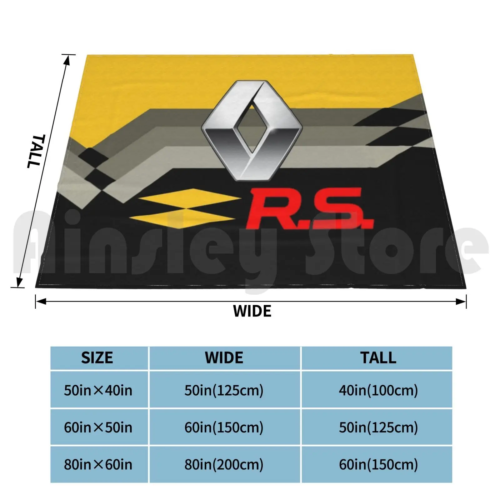 Rs Sport Blanket Fashion Custom Legend Car Cars France Prix Monaco Clio Sports Ring Grand Motosport