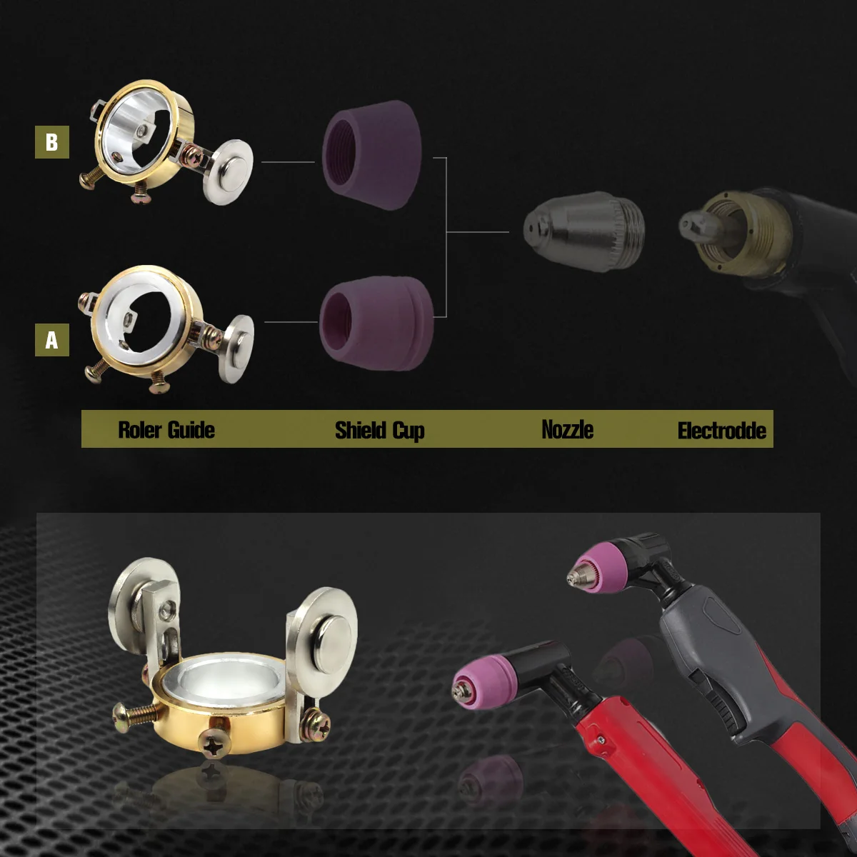 AG60 SG55 AG-60 SG-60 P60 WSD-60 Roller Guide Wheel Plasma Cutter Cutting Torch Welding Accessories