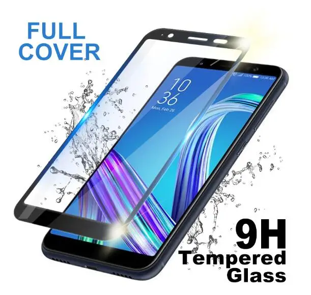 

Tempered Glass for Asus ZenFone Max M1 ZB555KL Full Cover Protective Glas Screen Protector for ZB555KL X00PD 5.5"