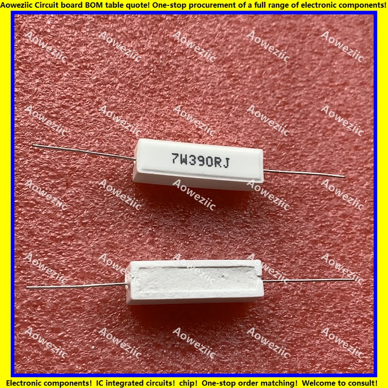 10ピース/ロット7W390RJ 7W390ΩJ RX27-1 sqp水平セメント抵抗7W390ohmセラミック抵抗精度 ± 5% 電源抵抗