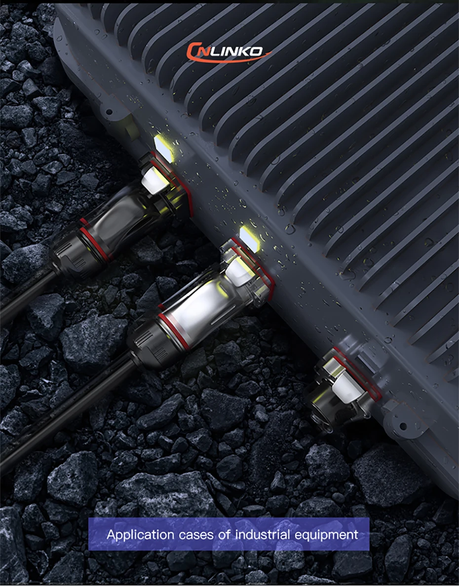 CNLINKO M24 Industrieller 4-Pin-Stromstecker aus PBT-Kunststoff, Buchse + Stecker, wasserdicht IP68, 25A 500V, Lötanschluss – Detail 13