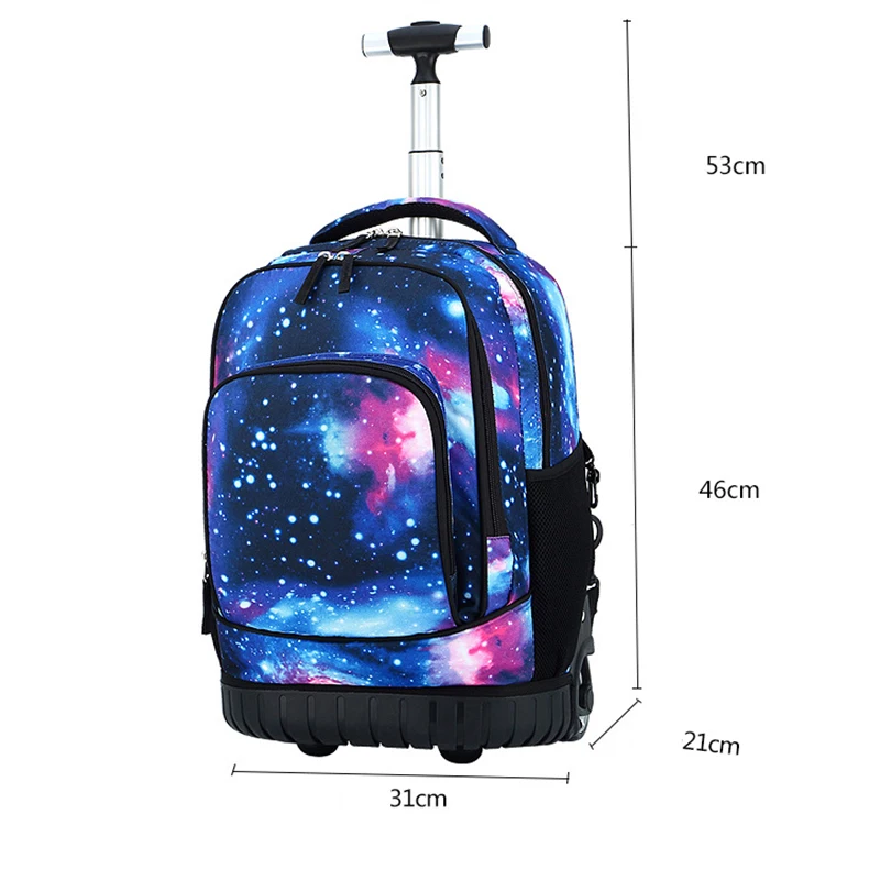 Primary school backpack 2-6 grade trolley school bag 18 inch male and female backpack middle school student travel backpack