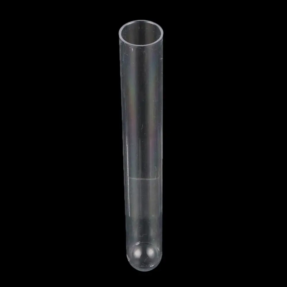 Tubo de ensayo transparente de plástico duro desechable, suministros de experimentos de laboratorio de 30ml, redondo, de radioimoácido, 20mm x