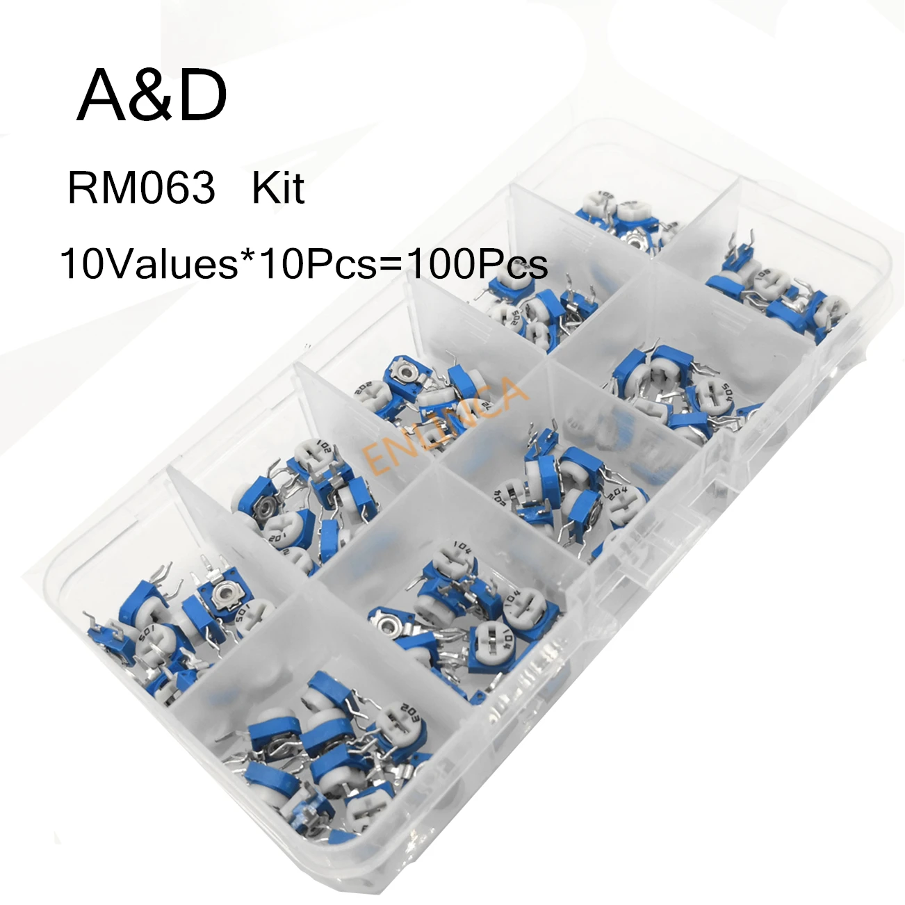 100pcs RM063 kit Potentiometer variable resistor RM-063 100R 200R 1K 2K 5K 10K 20K 50K 100K 200K 500K 1M ohm Trimpot Trimmer