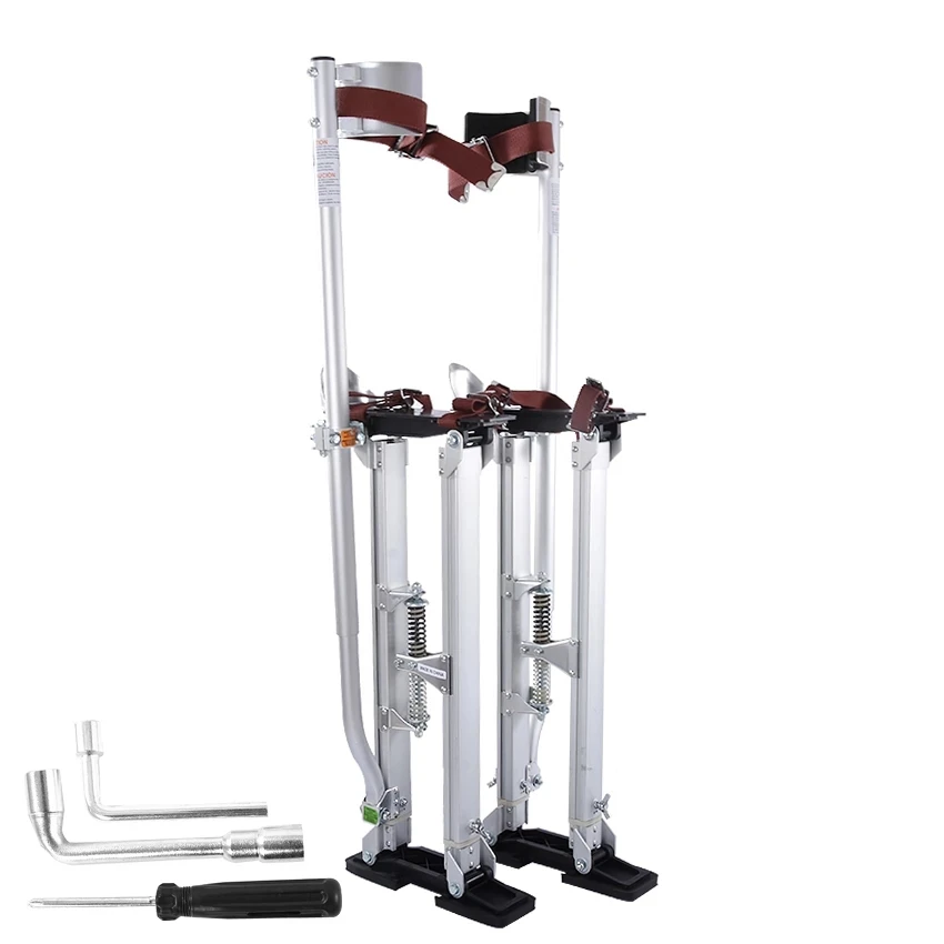 18 to 30 Inch Adjustable Drywall Stilts Aluminum Plastering Stilt Ladder Drywall Plaste Stilts Painters Walking Taping Tools