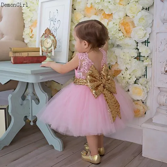 Cute Baby Girl Princess Dress Girls Kids bez rękawów cekiny Party urodziny chrzest sukienka dla dziewczęce letnie sukienki